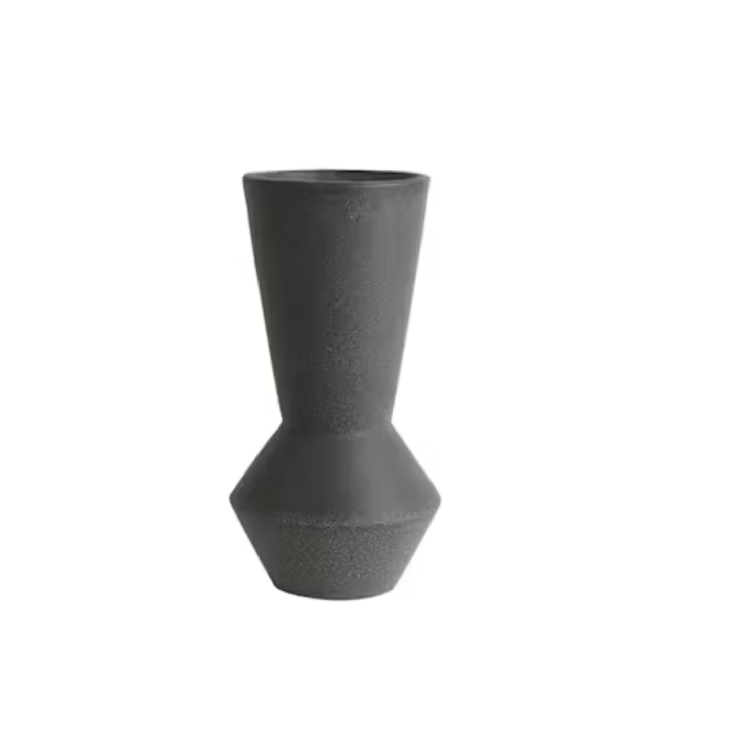 Angle Ceramic Vase Charcoal