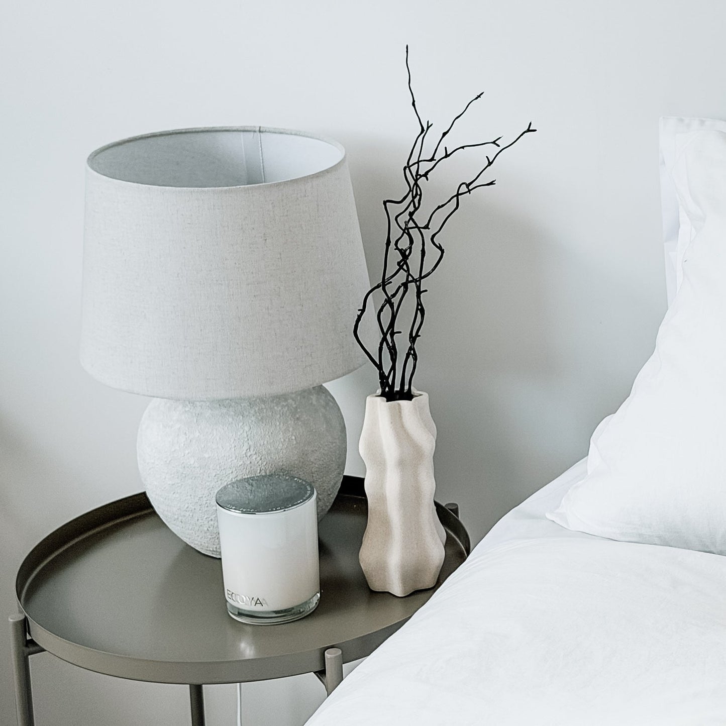 Amelia Ceramic Vase With Willow Stems