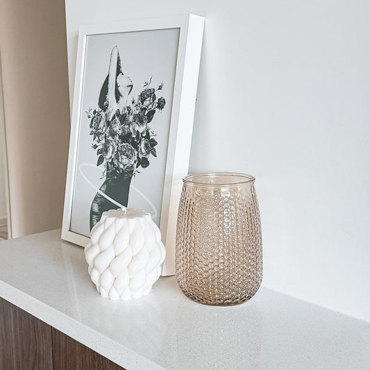 Curated Find | Amber Textured Glass Vase (Pre-Loved)