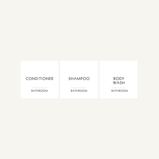Shower Label 3 Pack